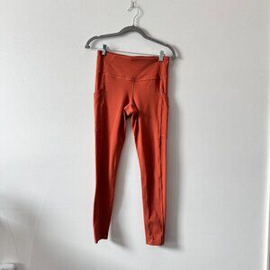 Prana Electra High Rise Yoga Leggings with Pockets Women’s Activewear Terracotta